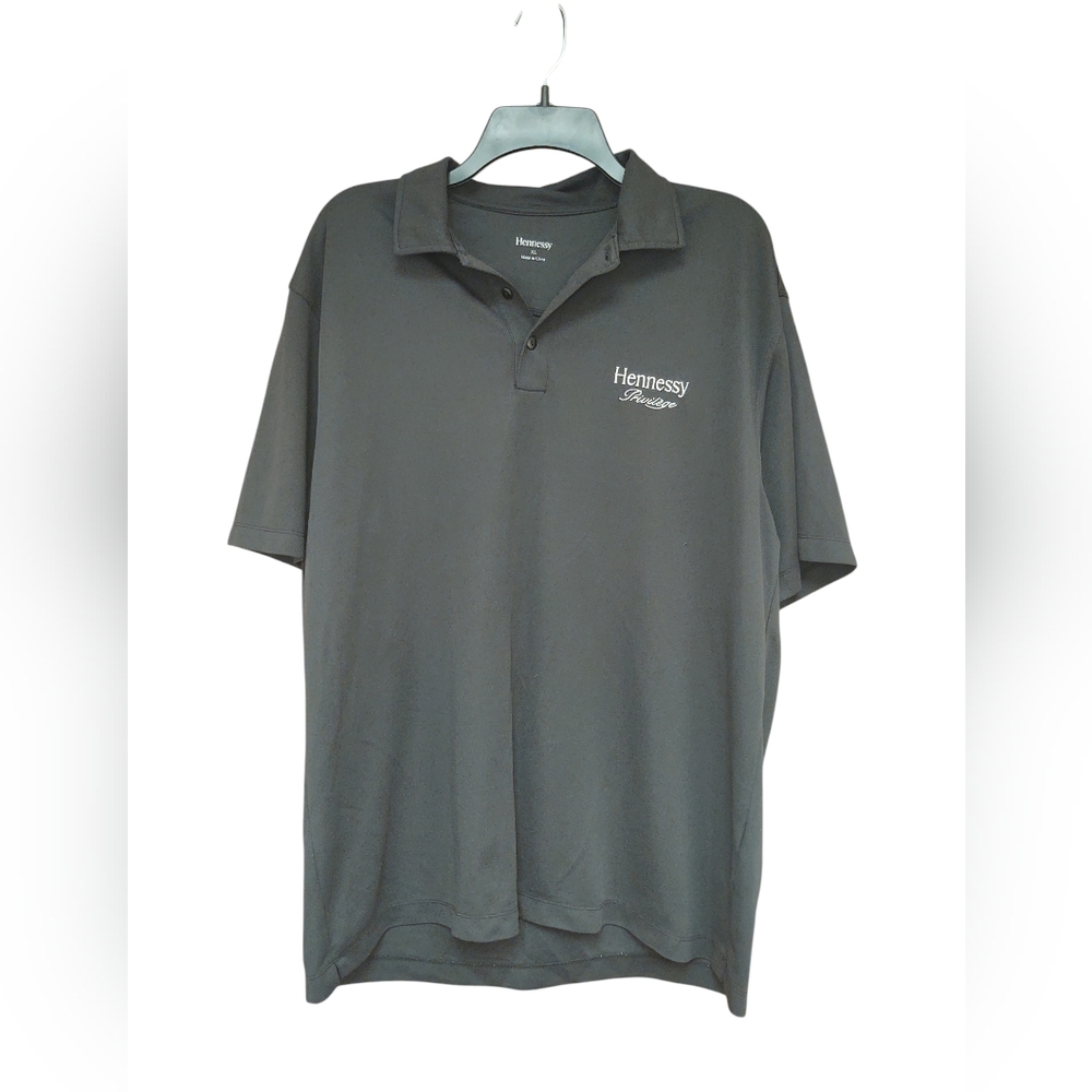 EUC Hennessy Labeled  Charcoal Polo Shirt for Men Size XL